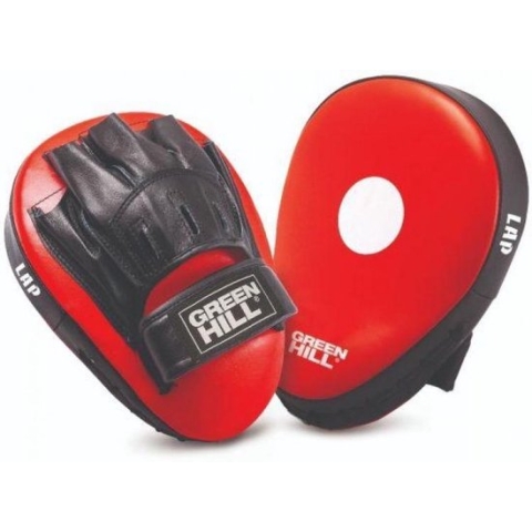 Green Hill Boks Pads Lap - Pads Boksen - Leer - per paar - Rood