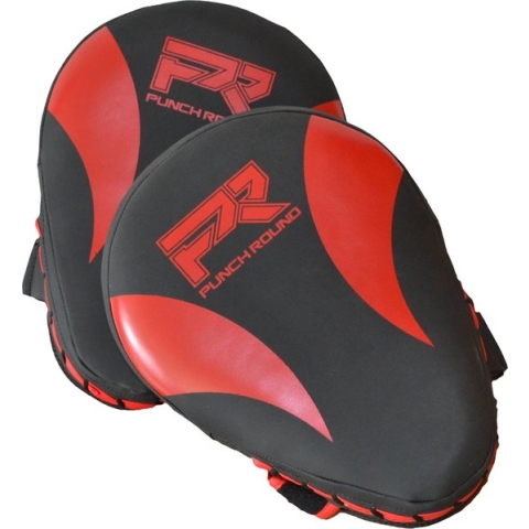 PunchR™ PRO Hand Pads Focus Mitts Slam Zwart Rood (per set)