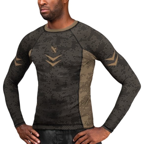 Hayabusa Arrow Ranked Long Sleeve Rashguard - Bruin - maat S