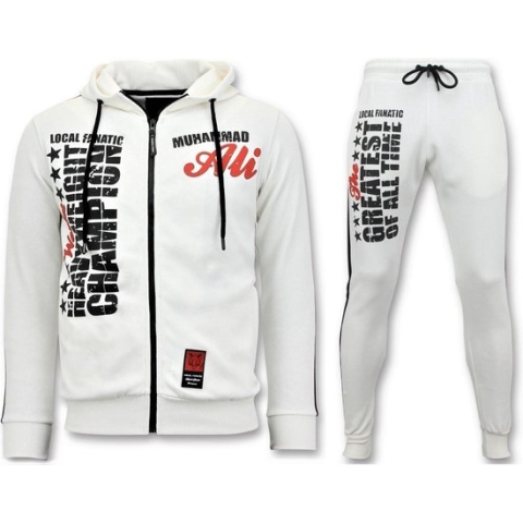 Exclusieve Heren Trainingspak - Muhammad Ali Sport Pak - Wit