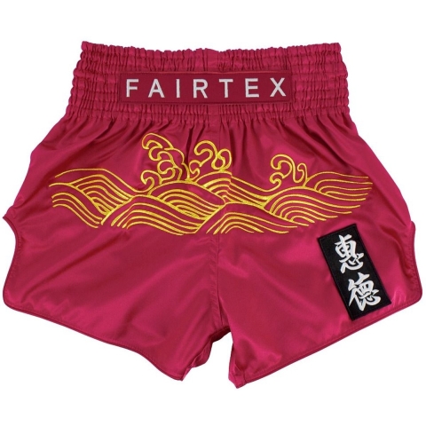 Fairtex Muay Thai Shorts - "Golden River" - Rood - maat L