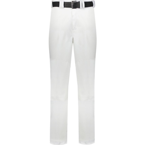 Russell Athletic - Honkbal Broek - Solid Change Up - Honkbal - Unisex - Polyester - Boot Cut - Open Pijp - Verstelbare Pijpen - Wit - Jeugd Large