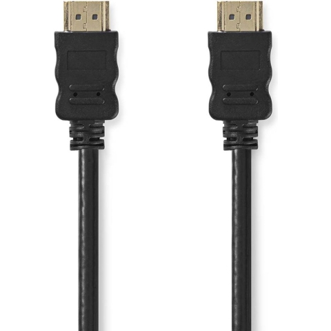 High Speed ​​HDMI-Kabel met Ethernet - HDMI Connector - HDMI Connector - 4K@30Hz - ARC - 10.2 Gbps - 20.0 m - Rond - PVC - Zwart - Label
