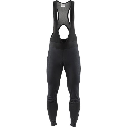 Craft Ideal Pro Wind Lange Fietsbroek Met Bretels Zwart - Maat XL