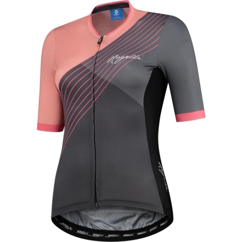 Ds Wielershirt KM Divine Grijs/Zwart/Coral XL