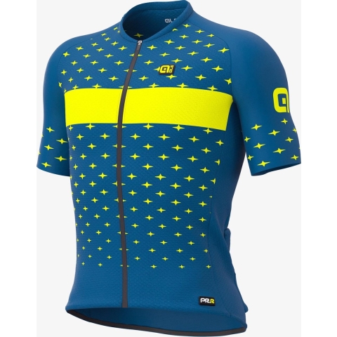 Ale Fietsshirt Korte Mouwen Graphics PRR Stars - Blauw - L - Valt klein
