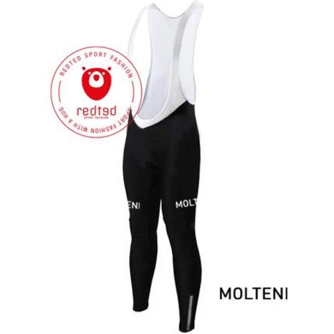 Lange Wielerbroek Molteni (fleece) Zwart- REDTED (M)