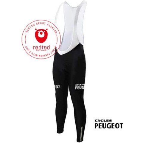 Lange Wielerbroek Peugeot (fleece) Zwart- REDTED (3XL)