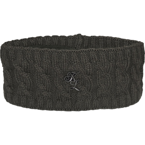 Kingsland - Everley Dames Cable Knitted Hoofdband - Green Beluga