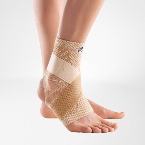 Bauerfeind MalleoTrain S Open Heel Enkelbrace - 3 - Rechts - Beige