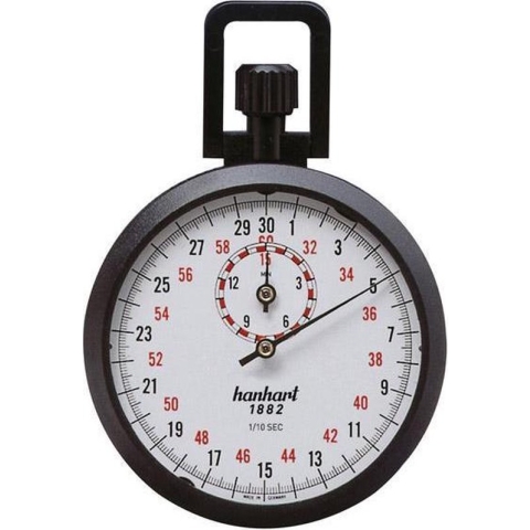 Hanhart Mechanische Industrie Stopwatch 111.0417-00 - Kroonstopper in ABS case 1/10 sec