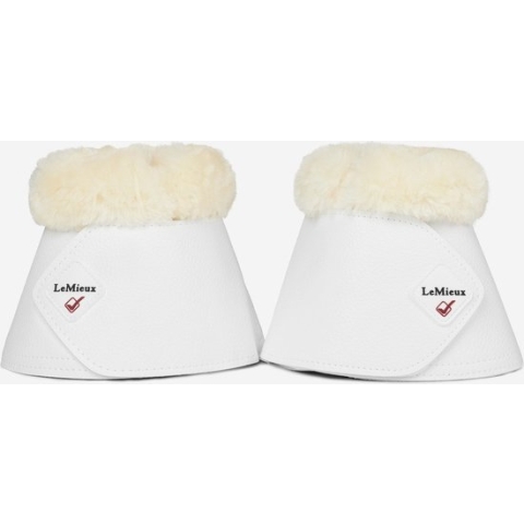Le Mieux Fleece WrapRound Over Reach Boots - White - Maat L