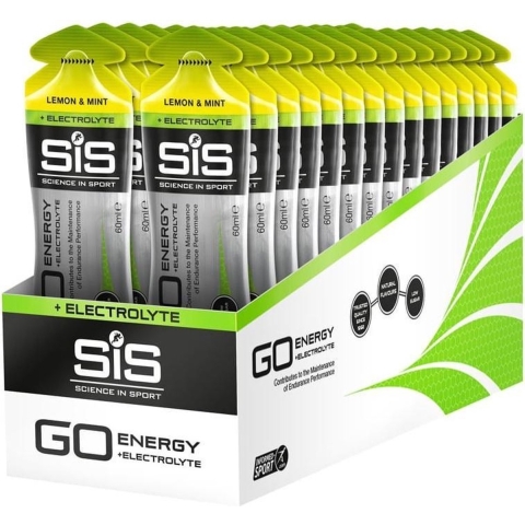 SiS Go Energy + Electrolytes - Sportgel - Doos van 30 stuks - Citroen-Mint