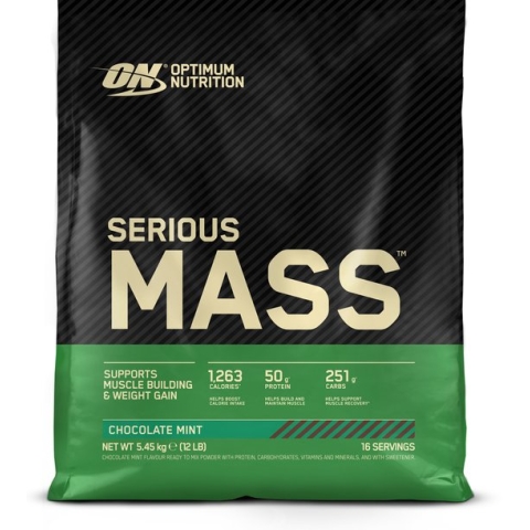 Optimum Nutrition Serious Mass - Chocolate Mint - Mass Gainer - Weight Gainer - 5450 gram (16 servings)