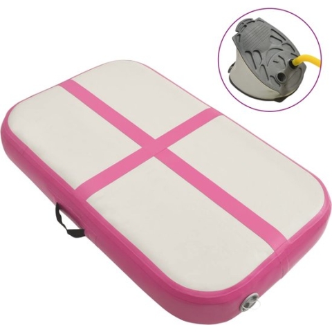 The Living Store Opblaasbare sportmat - Gymnastiekmat - 60x100x10cm - Schokabsorberend