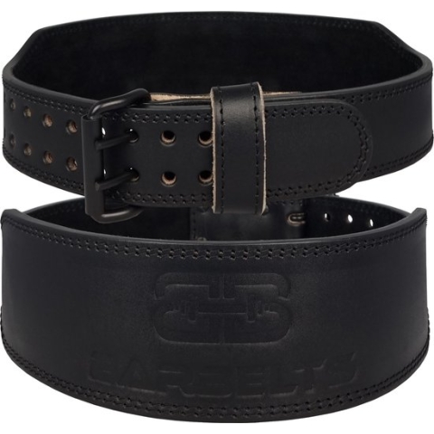 Barbelts Gewichthefriem Onyx - Weightlifting belt - Echt leder - Fitness riem - Maat M