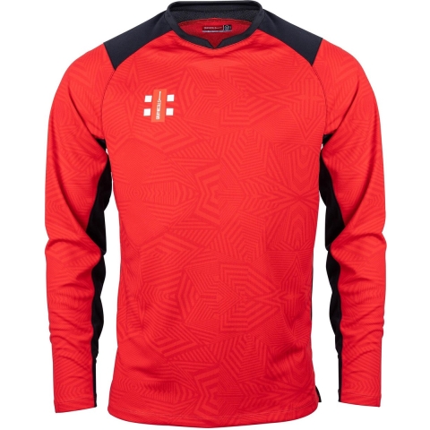Gray-Nicolls Cricket SHIRT PRO T20 L/S RD/BK 2XL 2 Extra Large - Red / Black