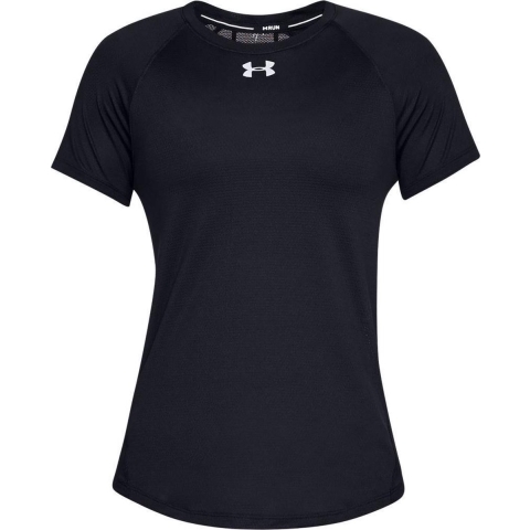 Under Armour Qualifier SS Sportshirt Dames - Zwart - Maat L