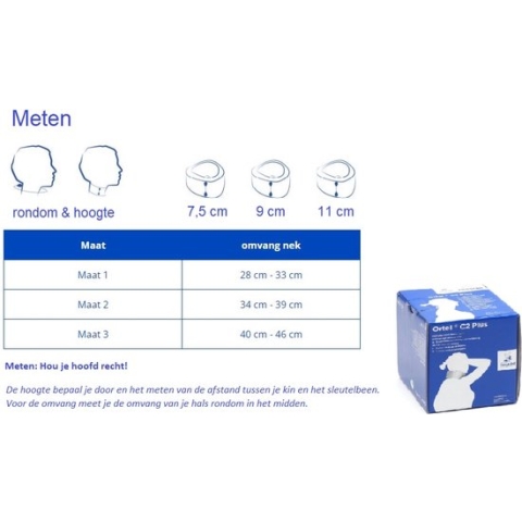 THUASNE HALSKRAAG ORTEL C2 PLUS - MAAT 1 (28-33 CM) HOOGTE 9 CM