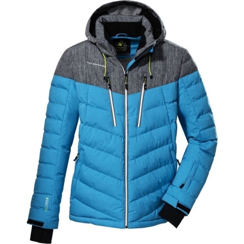 Killtec heren ski jas - ski-jas heren - 38713 - sky blue/antraciet melange - maat M