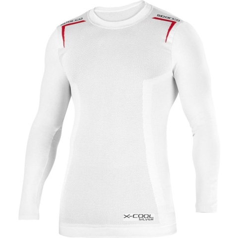 Sparco K-Carbon Thermoshirt - Wit/Rood - M/L