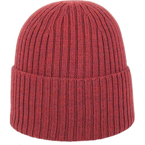 Hatland - Beanie voor heren - Valo Merino - Rood - maat Onesize
