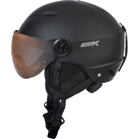 STX Helmet Visor Junior Black Skihelm - Black - Unisex - Maat XS