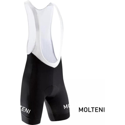 Retro Wielerbroek Molteni - REDTED -Zwart (M)