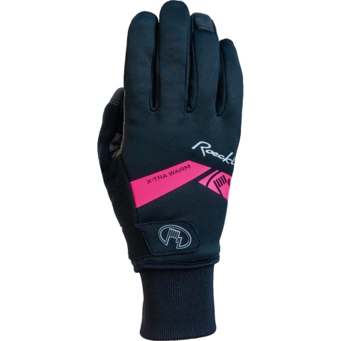 Roeckl Villach Fietshandschoenen - Maat  8 (M) - Zwart/Roze