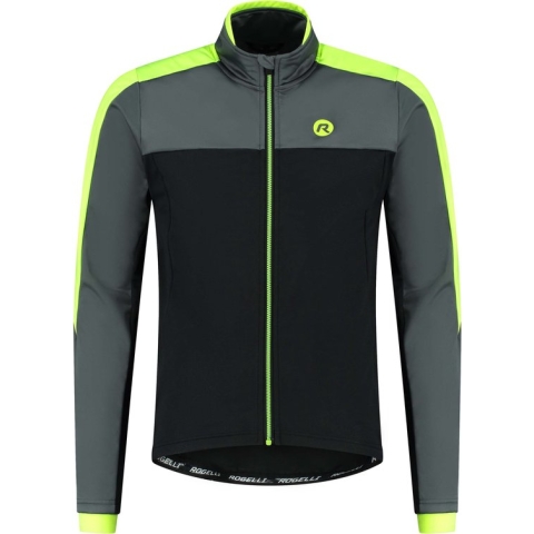 Rogelli Freeze Winterjack - Zwart/Grijs/Fluor - Maat XL