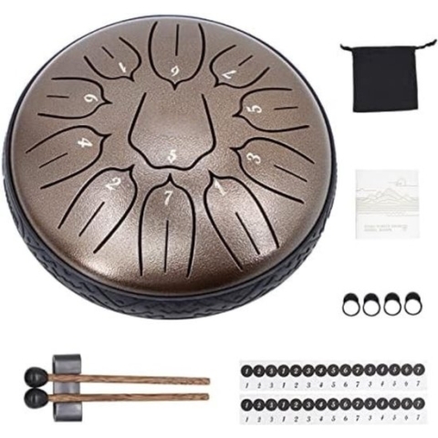 Steel Tongue Drum - Handpan Drum - Hangdrum - D-toets (11 noten)