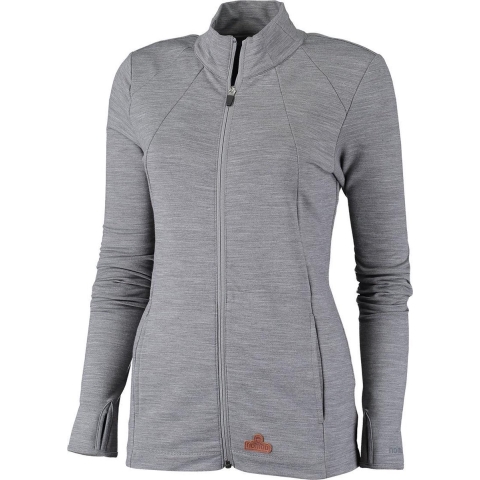 Nomad Camp woolblend dames fleece jack Grey Melee Maat M