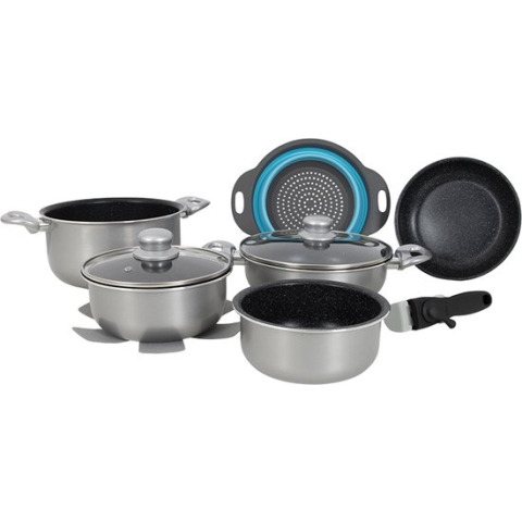 Gimex Pannenset - Inductie - Zilver - 9-Delig