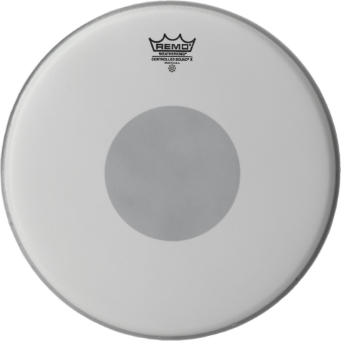 Remo Controlled Sound X 12", zwart Dot, Snaroodrum Batter - Snare drumvel