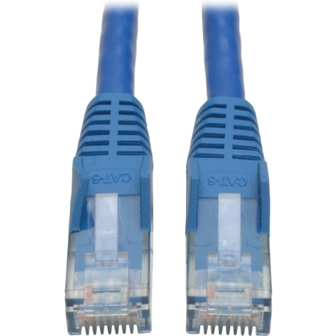 Tripp-Lite N201-008-BL Premium Cat6 Gigabit Snagless Molded UTP Patch Cable, 24 AWG, 550 MHz/1 Gbps (RJ45 M/M), Blue, 8 ft. TrippLite