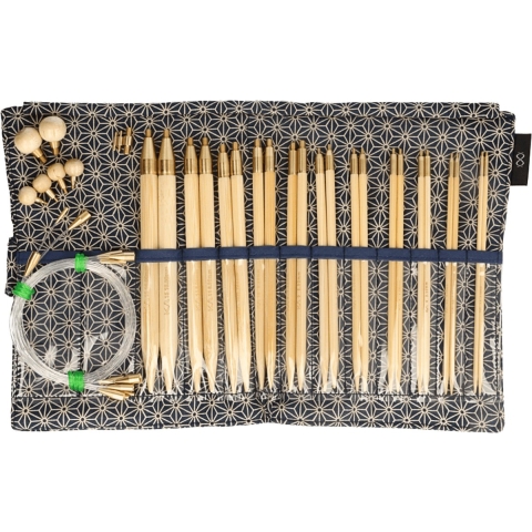 Seeknit Shirotake verw. rondbreinaaldenset STD blauw.