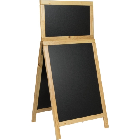 Securit Stoepbord groot deluxe met topbord blank SDT-B120