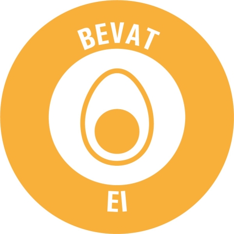 Bevat ei allergenen sticker op rol 30 mm - 800 per rol