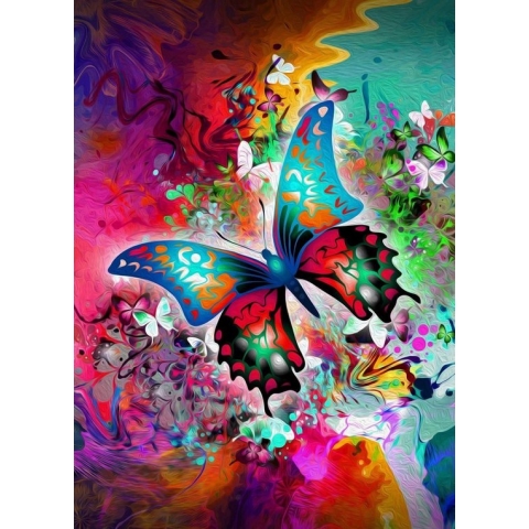 Diamond Painting vierkante   Steentjes Vlinder 40 x 55
