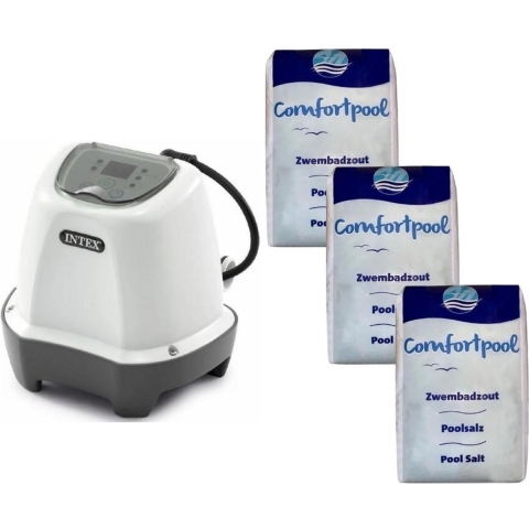 Intex - Zoutwatersysteem 26662GS & Zwembadzout 60 kg