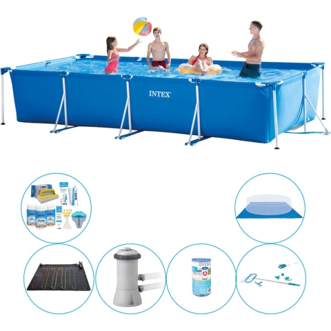 Frame Pool Rechthoekig 450x220x84 cm - 7-delig - Zwembad Set