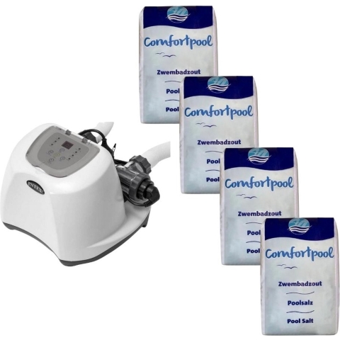 Intex - Zoutwatersysteem 26670GS & Zwembadzout 80 kg