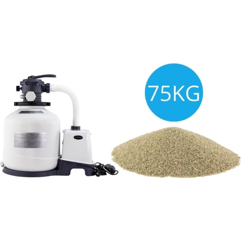 Intex - Zandfilterpomp 3500 L/u & Filterzand 75 kg
