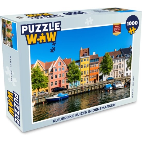 Puzzel Kleurrijke huizen in Denemarken - Legpuzzel - Puzzel 1000 stukjes volwassenen