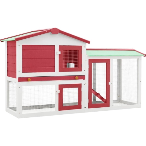 vidaXL-Konijnenhok-voor-buiten-groot-145x45x84-cm-hout-rood-en-wit