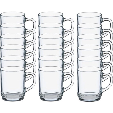 24x Theeglazen/koffieglazen Versailles transparant 250 ml