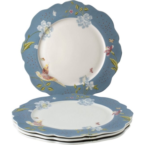 Laura Ashley Heritage Collectables Borden set van 4 - Ø 24,5cm - Seaspray Uni