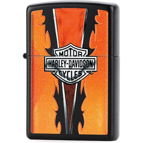 Zippo Harley Davidson black and orange
