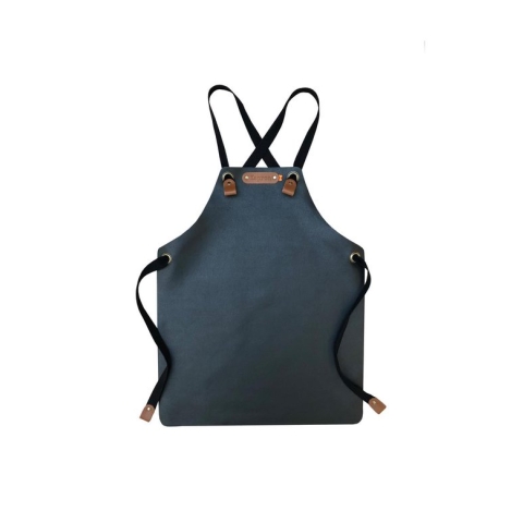 Xapron Kids leren (BBQ) schort - kleur Black (zwart)