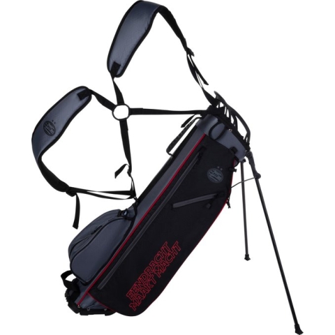 FastFold PSV Golftas - 6 inch - Golftas Standbag - 4-vaks - Golf Draagtas - Zwart Rood